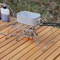 Miniatyrbild 7 av 8: Grillställ utomhus Mini Grill Grilltak Grill Machete Spis Utomhus Rostfritt Stål Spishållare