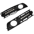 Miniatyrbild 3 av 5: 2 st Grille Dimljus Indikator Dagsvarselljus Lämplig för Audi A4 B6 01-05 (Svart)