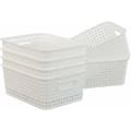 Plastkorg, vit, 6-pack