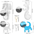 Miniatyrbillede 5 af 5: 4 stk. dyreharpiksforme, 3D silikoneharpiksforme gekko søhest firbenformer