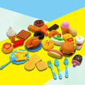 Miniatyrbild 3 av 4: Piao kök leksaker mat leksak kök hamburgare set pedagogisk låtsas lek present för pojkar flickor