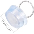 Miniatyrbillede 4 af 4: Gummi Vask Prop, Afløbsstop Transparent Blå Passer 29-32mm Med Ophængsring 2stk