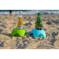 Miniatyrbillede 2 af 4: 5 stk. strandtilbehør til ferie, Turtleback sandunderlag kopholder