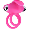 Miniatyrbillede 1 af 5: Vibrerende silikone C-ring 10 tilstande af massagemønstre og intensitet tilføjer mere spændende fornemmelse for mænd eller par (pink)