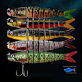Miniatyrbilde 5 av 5: Fiske Hard Baits Kits - Muti-Section Jointed Casting Soft Lures med Treble Hooks for Sinking Tackle