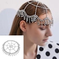Miniatyrbilde 2 av 5: For Hovedkjede Med For Rhinestone Boho Hodeplagg Dusj Hårpynt Brud Hår Styl