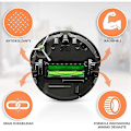 Pikkukuva 4 / 5: 4 kpl renkaat IROBOT ROOMBA -robotti-imurin pyöriin sarjat 500 600 700 800 I7 S9 Irobot pyörän vaihto-osat（musta）