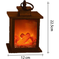 Miniatyrbillede 2 af 5: Dekorativ pejs lanterne, pejslys LED simulerer log flammeeffekt, touch switch og USB-drevet