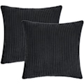 Miniatyrbilde 1 av 4: Set med 2 høstdekorative Boho pynteputer i lin med stripet jacquardmønster, putetrekk til sofa, stue, soverom, 18x18 tommer Ora