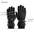 Miniatyrbillede 2 af 5: Ski Sne Handsker Vinter Varme Thinsulate Vandtætte Touchscreen Udendørs Vindtætte S-xl（XL）