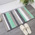 Miniatyrbillede 1 af 5: Maskinvaskbar skridsikker bademåtte 40x60x3cm, super blød absorberende tyk brusebadsmåtte mikrofiber badeværelsesdekoration, grøn (40*60cm, grøn)