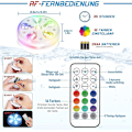 Miniatyrbillede 5 af 5: Vandtæt LED nedsænkelig poolbelysning med RF-fjernbetjening, timer, 16 LED'er, sugekop og magnet til pool, akvarium, vase, fest (4)