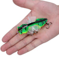 Miniatyrbillede 4 af 5: Hård fiske lokkemad bionisk cikade form fiske agn med roterende spins propel trebles krog 7.5cmY238-5