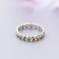 Miniatyrbillede 5 af 5: Moderigtig Daisy Ring til kvinder - Blomstret, yndig, sød forlovelses- og vielsesring