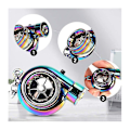 Miniatyrbilde 3 av 5: Bilnøkkelring i metall med lyd, turbo, kulelager, spinnmodell, turbin, turbo-ring, nøkkel, turbo-formet (bronse)