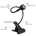 Miniatyrbilde 4 av 5: Klipsleselampe Boklampe USB Sengelampe med 3 Fargemoduser Dimmer Øyebeskyttelse Perfekt bruk i Nattlesing（Svart)