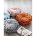 Pikkukuva 4 / 5: Sohvan heittotyynykoriste 3d kurpitsa pyöreä samet cushion sohvaan sänkyyn tuoliin lattiaan 15x15, vaaleanvihreä (15\"L*15\"W, vaaleanvihreä)
