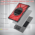 Miniatyrbild 4 av 5: Unik designfodral för Surface Pro 4/5/6/7/7+ med handrem, tangentbordsrem (inget tangentbord), justerbart stativ, kraftigt skyddsfodral, stöttåligt