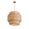 Miniatyrbillede 1 af 5: Lysekrone loft japansk håndvævet bambuslampe retro hængende cafe lampe soveværelse spisestue lysekrone april 4.29（30com，primær farve）