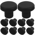 Miniatyrbillede 1 af 3: 10 stk. T-formede gummiplugger Runde hulpropper Gummiforseglingsplugger Forseglingsstop (1,50X1,50X1,30CM, sort)