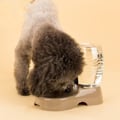 Miniatyrbillede 1 af 4: Automatisk dyrefoderautomat til hunde og katte - Drikkeskål med tyngdekraft til kæledyr - Vanddispenser i plast til hunde - Stor kapacitet - Foder- og vandskåle