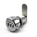 Miniatyrbilde 1 av 4: Hvit kode lås kodet skuff skap lås digital mekanisk 3 siffer kombinasjonskode sinklegering for skap skap skuff postkasse(17 23mm tre Wa