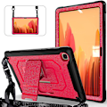 Miniatyrbillede 5 af 5: Shiny Surface Etui til Samsung Tab A7 10,4 Tommer Med Aftagelig Skulderrem, Justerbart Stativ, Opbevaringspose, Fuld Beskyttelse