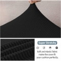 Miniatyrbild 3 av 5: Stretchig sofföverdrag, Jacquard soffkudde, sofföverdrag, sofföverdrag, dammskydd möbelöverdrag (3-sits, mörkgrå)