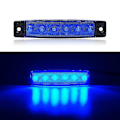 Miniatyrbillede 1 af 2: 10 stk. Blå 12v,6 Led Side Markør Indikator Lys Lastbil Trailer Bus