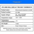 Miniatyrbilde 3 av 5: Dc 12v Dobbel Digital Display Termostat Temperaturregulator Temperaturkontroller