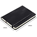 Miniatyrbild 2 av 3: 2 st fickanteckning A6 svart liten anteckningsblock läder journal anteckningsblock tjockt papper anteckningsblock med 200 sidor (14,5 x 9,5 cm)
