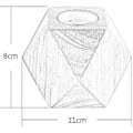Miniatyrbillede 4 af 4: 2 stk. Lille bordlampe Sengebordslampe med diamant træbase ved siden af lampen, E27 60w Perfekt til