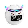 Miniatyrbild 1 av 4: Söt nattlampa väckarklocka LED smart barn digital klocka heminredning barn rum sovbordsklocka（VIT）