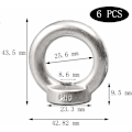 Miniatyrbild 2 av 5: M10 Ringmutter Packung mit 6 Stück 304 Edelstahl Gewinde Ringmutter Ringmuttern für Hebezubehör