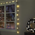 Miniatyrbild 2 av 3: Varmt vita 20 LED-bollstränglampor 6 cm bomullsstränglampor Dekoration för barnrum, fest, jul, bröllop