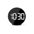 Miniatyrbild 1 av 5: Digital väckarklocka LED digitalklocka digital väckarklocka temperatur/2 larm/12/24 timmar/USB-laddningsport (svart) CHAM