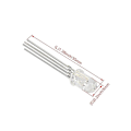 Miniatyrbillede 3 af 3: 100x 5mm 4pin Rgb Rød Grøn Blå Tri-farve Klar Fælles Katode Led Lys