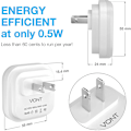 Miniatyrbild 4 av 4: Nattlampa med LED-sensor, 6-pack, super smart skymnings-till-gryningssensor, kallvitt