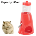 Miniatyrbillede 1 af 5: Pet Smådyr Hamster Skjulested Drikkevand 2-i-1 Vandflaske med Base Hytte brug i Smådyr PBA Gratis（80ml,Rød)