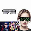 Miniatyrbild 1 av 2: Magiska Flash Led-festglasögon App Bluetooth-styrda lysande DJ-solglasögon Diy