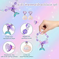 Miniatyrbild 4 av 5: Sjöjungfru Halsband Armband Örhänge Set Barn Liten Sjöjungfru Flicka Prinsessa Lek Sjöjungfru Fest Kostym Dekoration Present Sjöjungfru Tillbehör