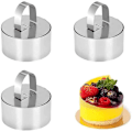 Miniatyrbilde 3 av 5: 4 stk runde kakeformringer i rustfritt stål, 8 * 4 cm