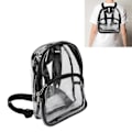 Miniatyrbillede 2 af 5: Transparent Rygsæk til Kvinder Mini Clear Bags Clear Rygsæk Mini Transparent Vandtæt 2 Lag Opbevaring Lynlås Design PVC Slidstærk Rygsæk fo