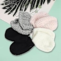 Miniatyrbillede 4 af 5: Baby Hat Og Vante Sæt Børn Strikket Hue Cap Vinter Varme Pompom Huer Handsker