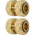 2 st 3/4\" (19mm) Mässings trädgårdsslang reparation - Fallrör montering snabbkoppling förlängning snabb reparation