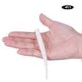 Miniatyrbilde 4 av 5: Hvite lange gaffel myke hale fiske lokke - 4 stk, kunstige naturtro lokke for fiskeutstyr, 123 mm lengde og 6,5 g vekt