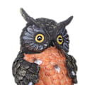 Miniatyrbillede 3 af 5: 3 stk. uglefigurer håndværk havedekorationer til dam bondegård baghave（multi，sort orange）