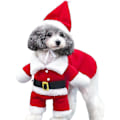 Miniatyrbild 1 av 5: Husdjurs juldräkter Hunddräkt med keps Jultomtedräkt Hundtröjor Katt Juldräkter Festdräkt W