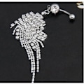 Miniatyrbild 3 av 5: Tofs Hänge Cubic Zirconia Navel Ring Kvinnor Kroppssmycken