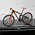 Miniatyrbilde 3 av 3: Mini 1:10 Legering Sykkel Skala Modell Skrivebord Simulering Ornament Finger Fjellsykler Leke（Oransje）